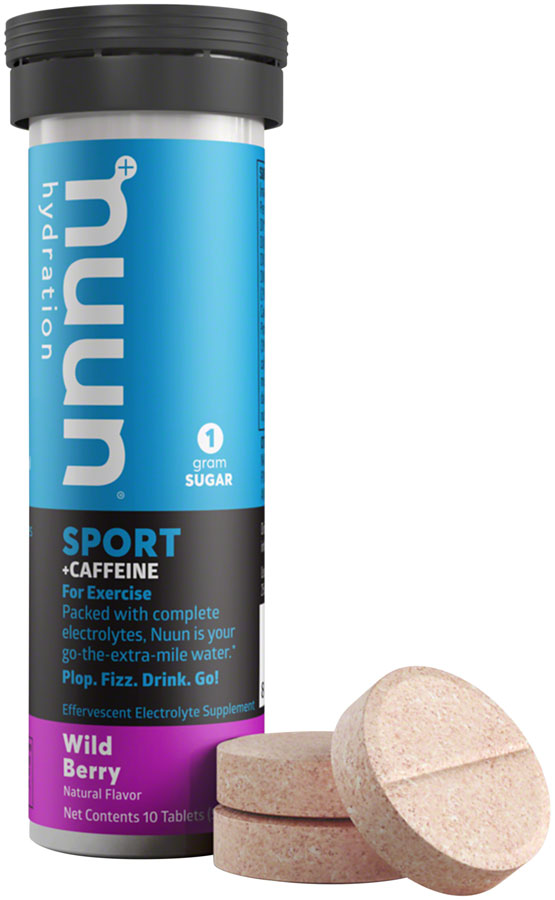 Load image into Gallery viewer, Nuun Sport + Caffeine Hydration Tablets: Wild Berry, Box of 8 Tubes

