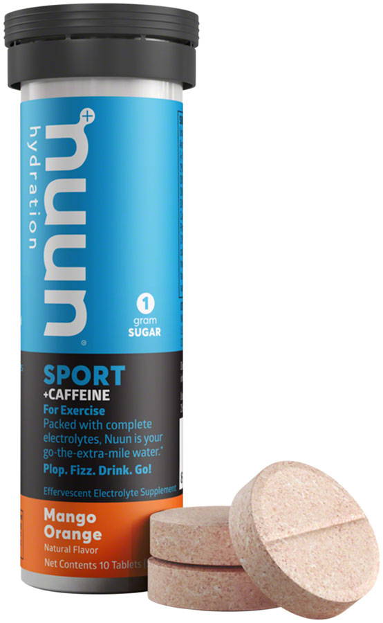 Load image into Gallery viewer, Nuun Sport + Caffeine Hydration Tablets: Mango Orange, Box of 8 Tubes
