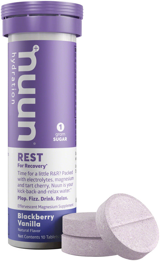 Load image into Gallery viewer, Nuun Rest Hydration Tablets: Blackberry Vanilla, Box of 8 Tubes
