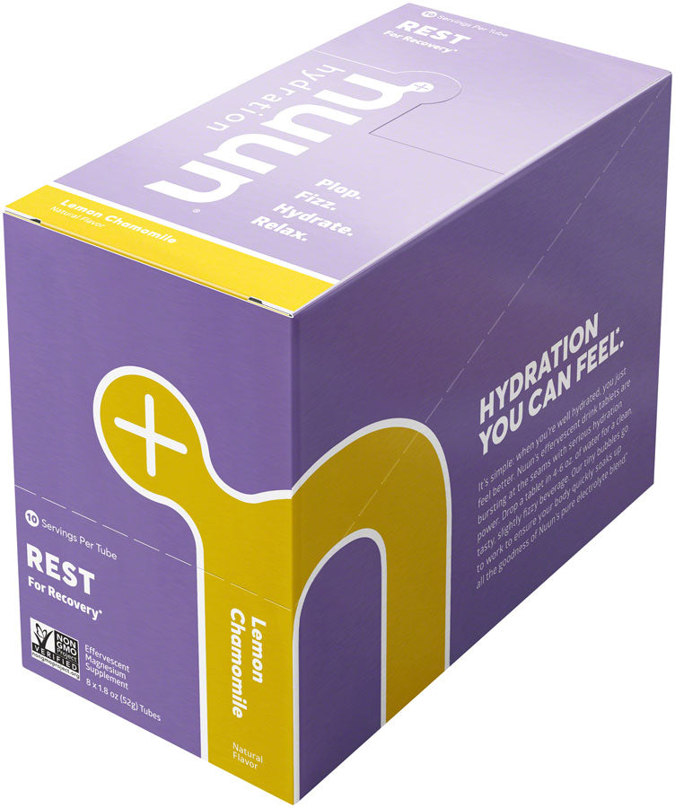 Load image into Gallery viewer, Nuun Rest Hydration Tablets: Lemon Chamomile, Box of 8 Tubes
