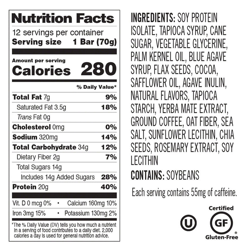 Load image into Gallery viewer, ProBar Protein Bar Coffee Crunch with 55mg of Caffeine Box of 12 20g Protein
