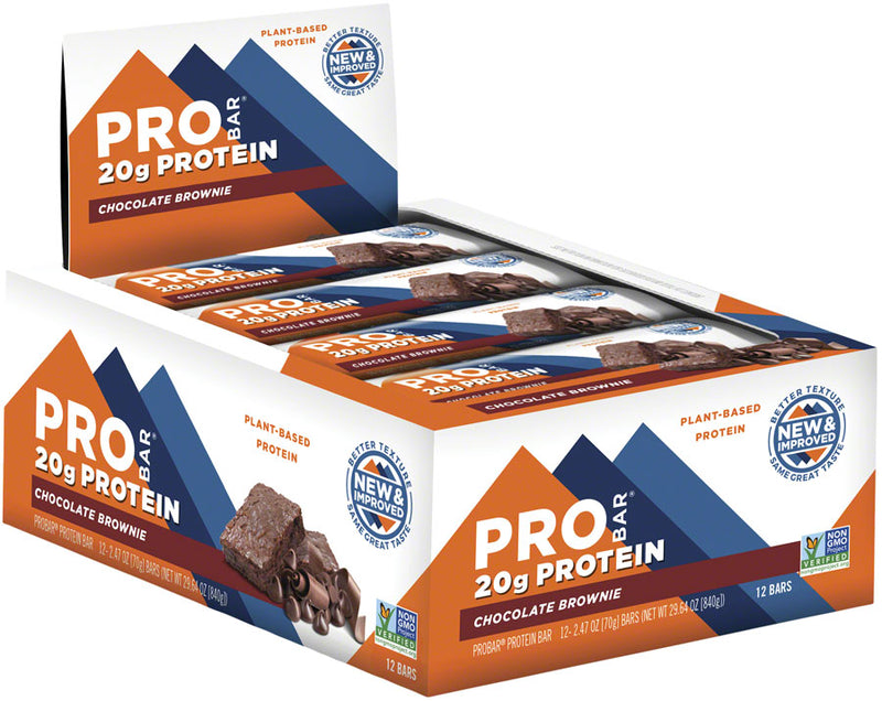 Load image into Gallery viewer, ProBar Protein Bar Chocolate Bliss with 55mg of Caffeine Box of 12 20g Protein
