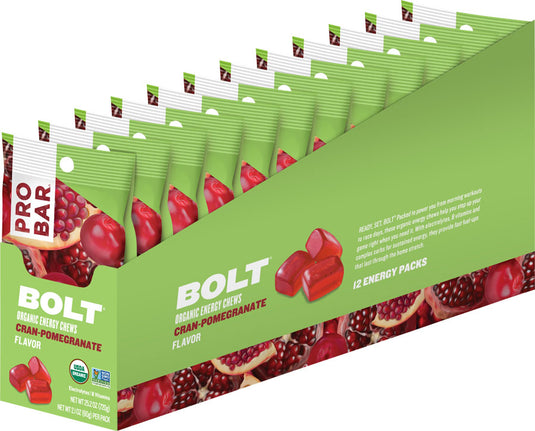Pack of 2 ProBar Bolt Chews: Cran-Pomegranate, Box of 12