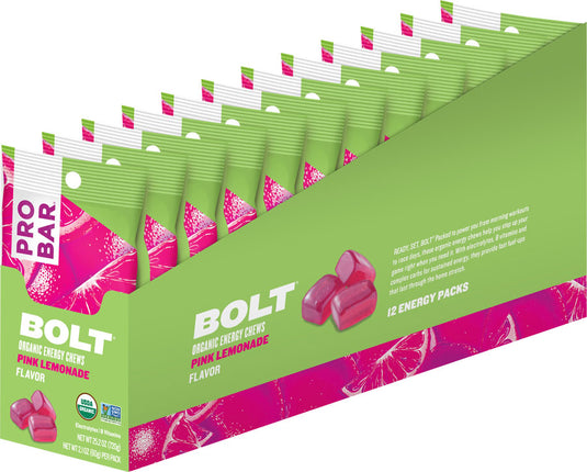 ProBar Bolt Chews Certified Organic and GMO Free: Pink Lemonade Box of 12
