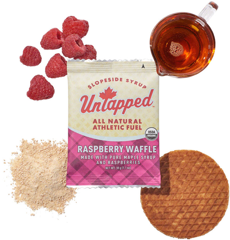 Load image into Gallery viewer, Untapped Organic Raspberry Waffle: Box of 16 USDA Organic Superfood Snacks
