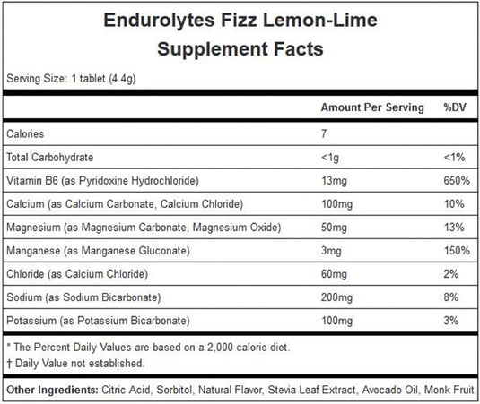 Hammer Endurolytes Fizz: Lemon Lime Box of 12