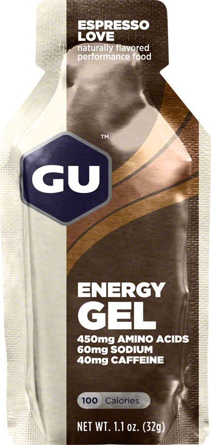 GU Energy Gel: Espresso Love, Box of 24 Maintain Blood Glucose Levels