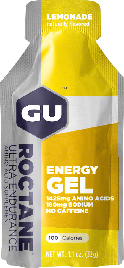 GU Roctane Energy Gel Lemonade Box of 24 Individual Gel Packets