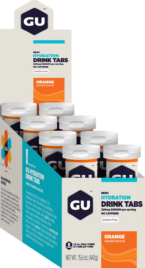 Load image into Gallery viewer, GU Hydration Drink Tabs: Orange, Box of 8 Tubes
