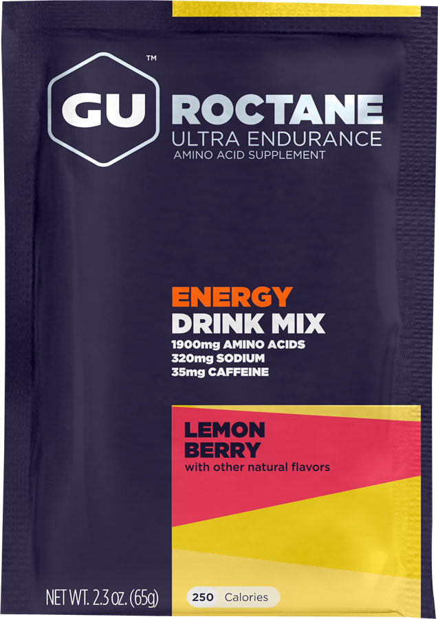 GU Roctane Energy Drink Mix - Lemon Berry, Box of 10