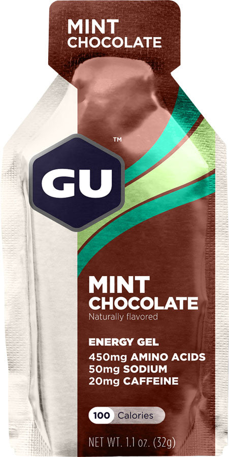 Load image into Gallery viewer, GU Energy Gel Mint Chocolate Box of 24 Individual Gel Packets
