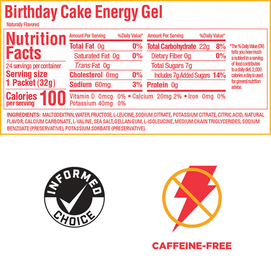 GU Energy Gel - Birthday Cake, Box of 24
