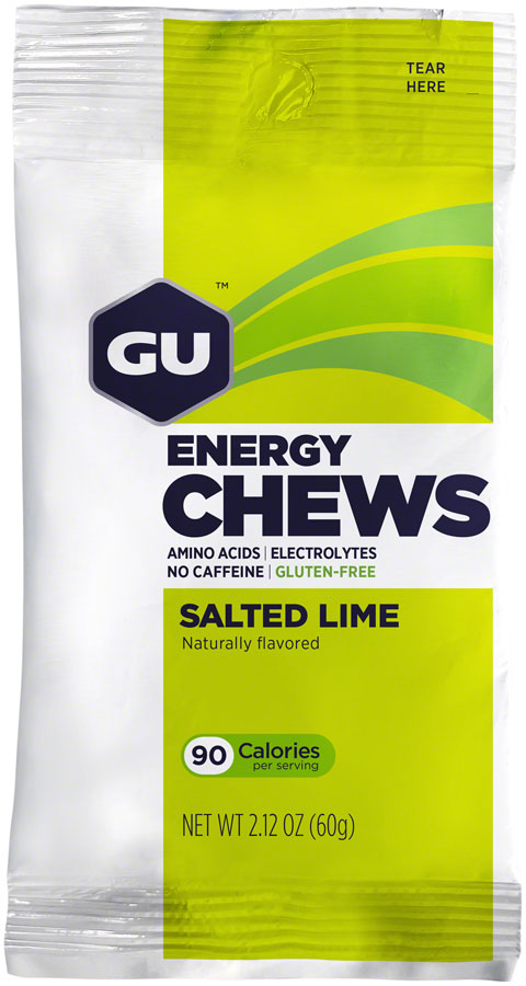 Load image into Gallery viewer, GU Energy Chews - Salted Lime, Box of 12 Bags
