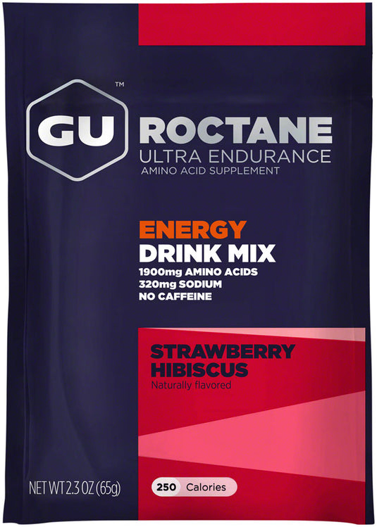 GU Roctane Energy Drink Mix - Strawberry Hibiscus, Box of 10