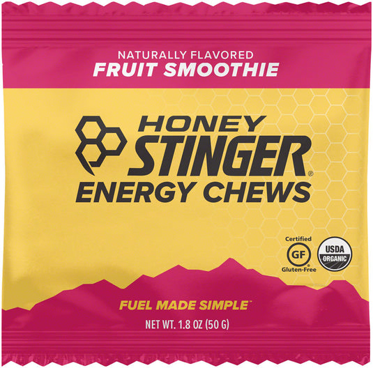 2 Pack Honey Stinger Certified Organic Energy Chews Fruit Smoothie Gluten Free