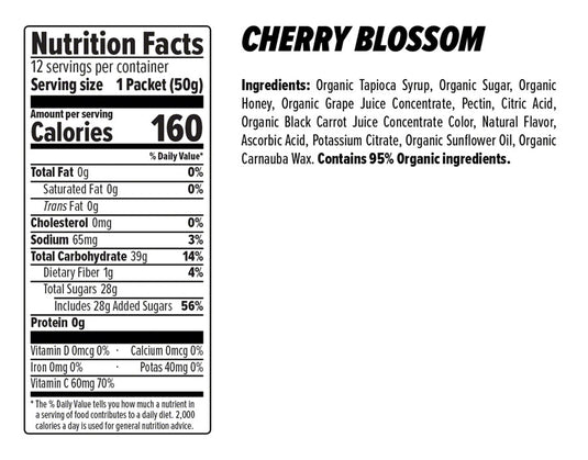 2 Pack Honey Stinger Certified Organic Energy Chews Cherry Blossom Gluten Free