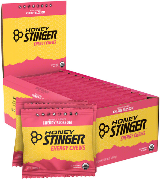 2 Pack Honey Stinger Certified Organic Energy Chews Cherry Blossom Gluten Free