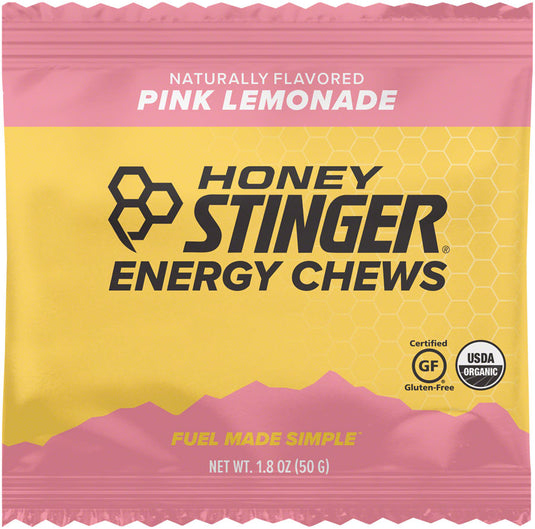 Pack of 2 Honey Stinger Organic Energy Chews - Pink Lemonade, Box of 12