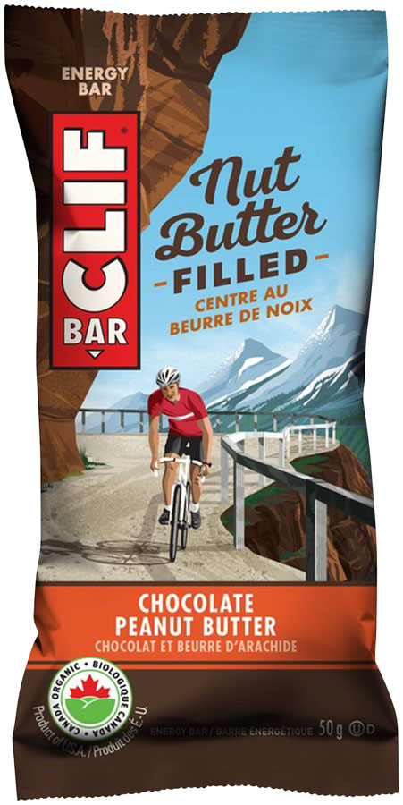 Clif Bar Nut Butter Filled Chocolate Peanut Butter Box of 12 Organic/Non-GMO