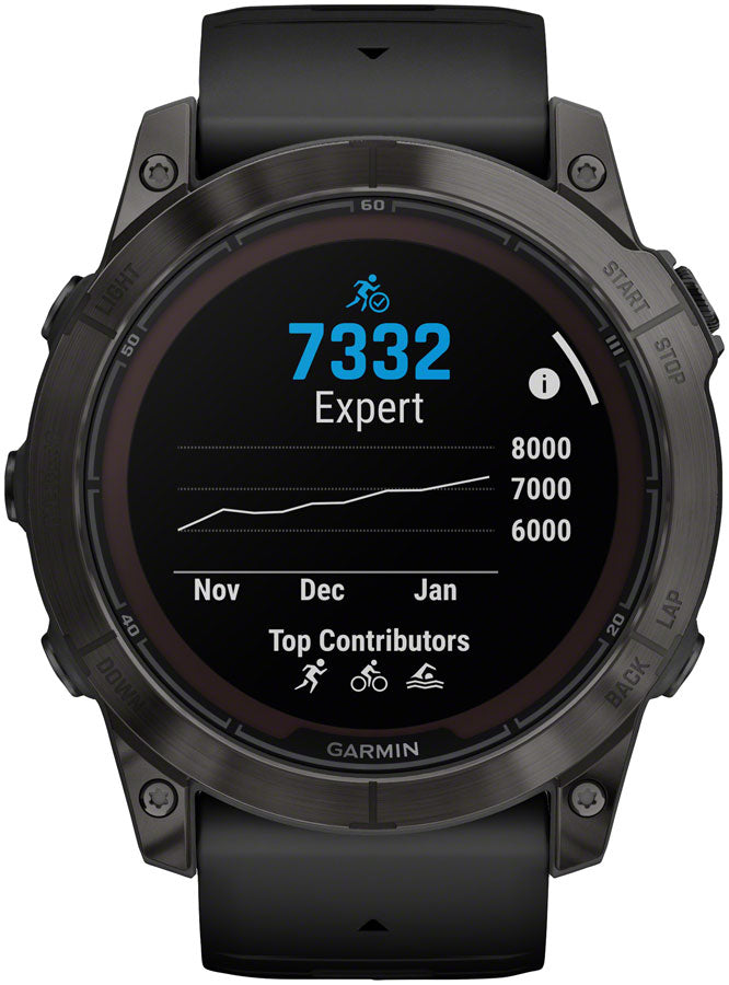 Load image into Gallery viewer, Garmin fenix 7X Pro Sapphire Solar Smartwatch - 51mm, Carbon Gray DLC Titanium Case, Black Band
