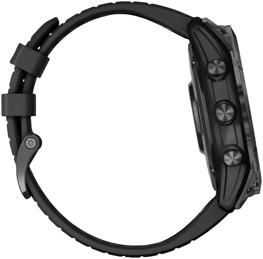 Garmin fenix 7X Pro Sapphire Solar Smartwatch - 51mm, Carbon Gray DLC Titanium Case, Black Band
