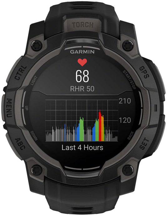 Garmin Instinct 3 GPS Smartwatch - 45mm, AMOLED, Black/Black