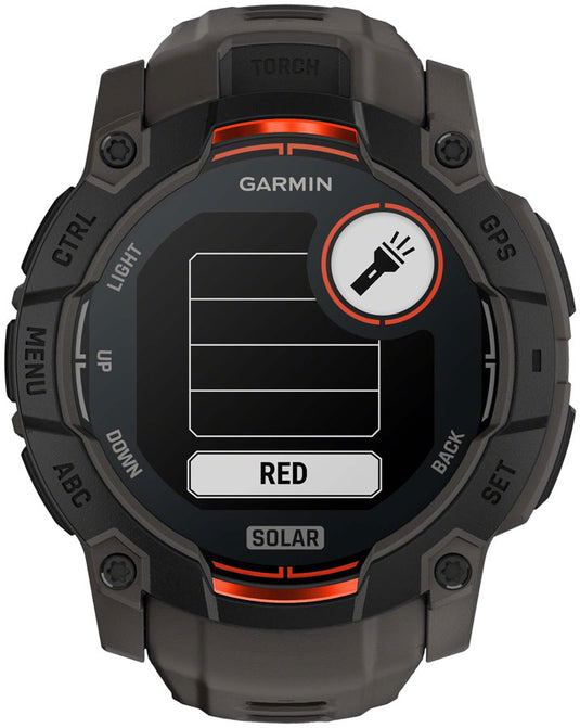 Garmin Instinct 3 GPS Smartwatch - 50mm Solar Black/Charcoal