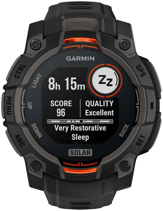 Garmin Instinct 3 GPS Smartwatch - 45mm, Solar Black/Black