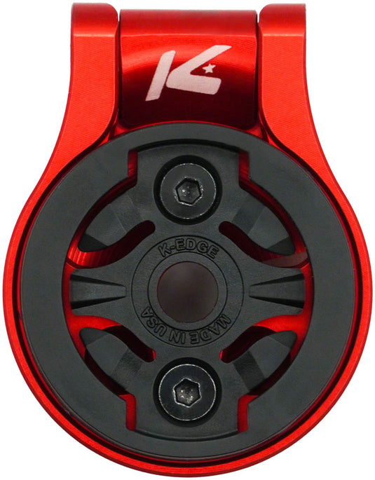 K-Edge Garmin Race Stem Mount with Cap - Red
