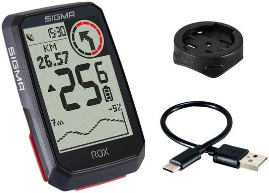 Sigma ROX 4.0 GPS Bike Computer - Wireless, Rechargeable, Black