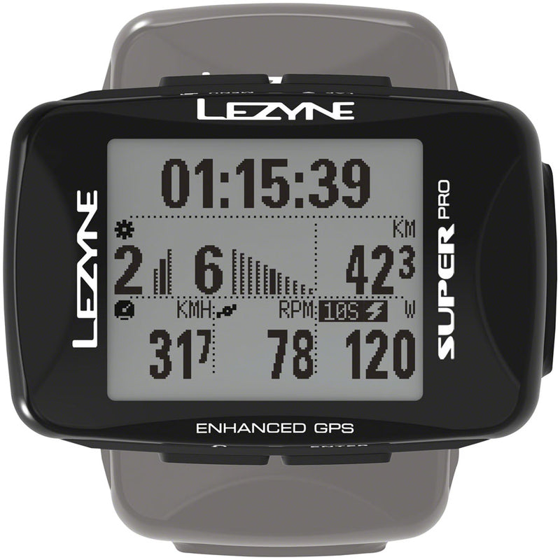 Load image into Gallery viewer, Lezyne Super Pro GPS Loaded Bike Computer - GPS, Wireless, Heart Rate Monitor, Black
