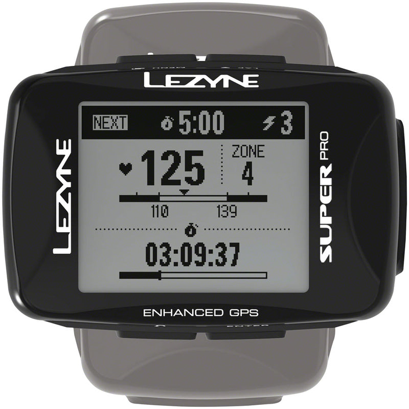 Load image into Gallery viewer, Lezyne Super Pro GPS Loaded Bike Computer - GPS, Wireless, Heart Rate Monitor, Black

