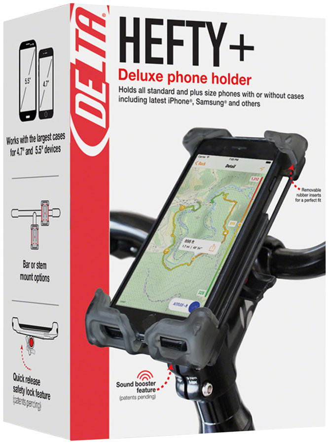 Load image into Gallery viewer, Delta Hefty Holder Plus Smartphone Bike Mount - Clear Gray
