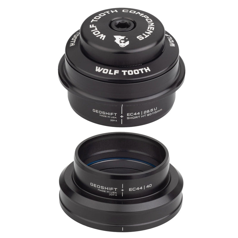 Load image into Gallery viewer, Wolf Tooth GeoShift Performance Angle Headset - 2 Deg, Short, EC44/EC49, Black
