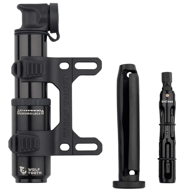 Load image into Gallery viewer, Wolf Tooth EnCase 40cc Pump with Chain &amp; Tire Plug - Waterproof Aluminum, Presta Only
