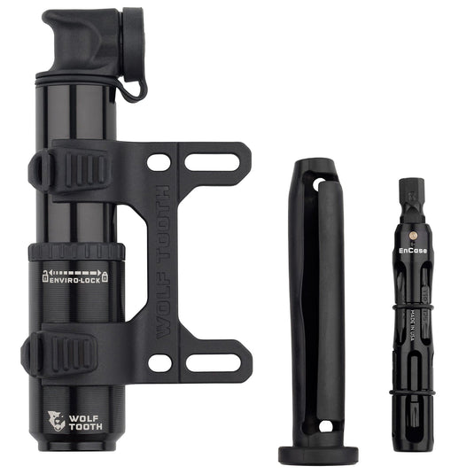 Wolf Tooth EnCase 40cc Pump with Chain & Tire Plug - Waterproof Aluminum, Presta Only