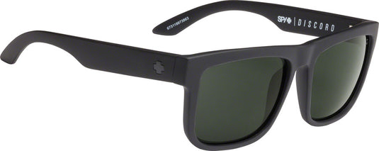SPY+ DISCORD Sunglasses - Soft Matte Black, Happy Gray Green Lenses