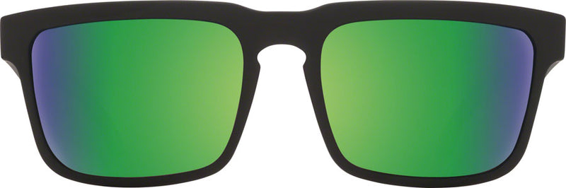 Load image into Gallery viewer, SPY+ HELM Sunglasses - Matte Black, Happy Bronze Polarized with Green Spectra Mirror Lenses
