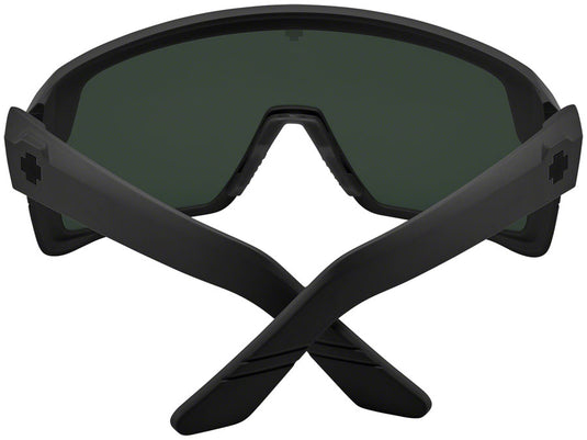 SPY+ Monolith Sunglasses Matte Blk Happy Gray Green w/ Blk Spectra Mirror Lenses