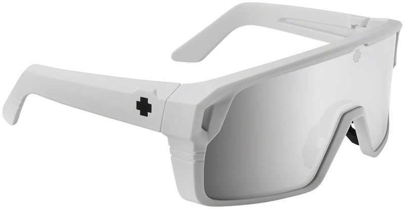 Load image into Gallery viewer, SPY+ Monolith Sunglasses - Matte White, Happy Bronze with Platinum Spectra Mirror Lenses
