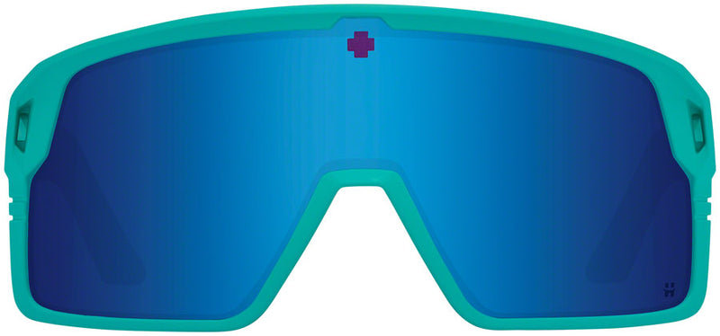 Load image into Gallery viewer, SPY+ Monolith Sunglasses - Matte Teal, Happy Gray Green with Dark Blue Spectra Mirror Lenses
