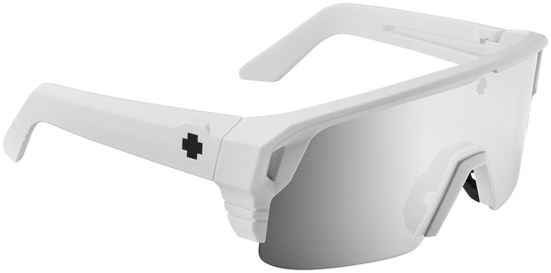 Load image into Gallery viewer, SPY+ Monolith 50/50 Sunglasses - Matte White, Happy Bronze with Platinum Spectra Mirror Lenses
