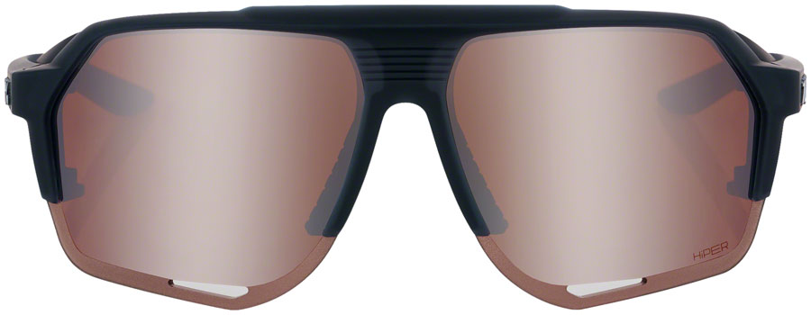 100% Norvick Sunglasses - Soft Tact Crystal Black, HiPER Crimson Silver Mirror Lens