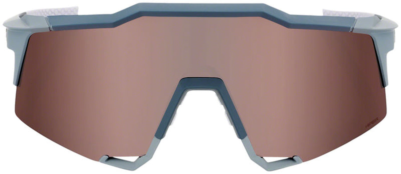 Load image into Gallery viewer, 100% Speedcraft Sunglasses - Soft Tact Stone Gray, HiPER Crimson Silver Mirror Lens
