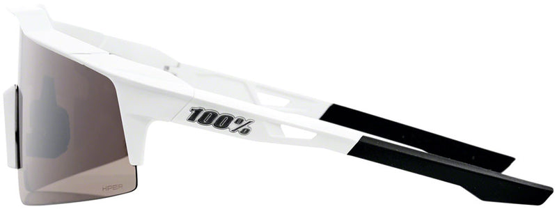 Load image into Gallery viewer, 100% Speedcraft Sunglasses - Matte White, HiPER Silver Mirror Lens
