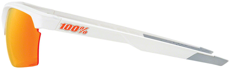 Load image into Gallery viewer, 100% Sportcoupe Sunglasses - Soft Tact White, HiPER Red Multilayer Mirror Lens
