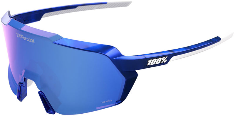 Load image into Gallery viewer, 100% Korbin LE Sunglasses - RBH Gloss Blue Holographic/Hiper Royal Blue Mirror Lens
