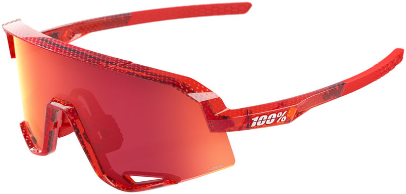 Load image into Gallery viewer, 100% Slendale Sunglasses - Campari Translucent Red/Hiper Fire Red Mirror Lens
