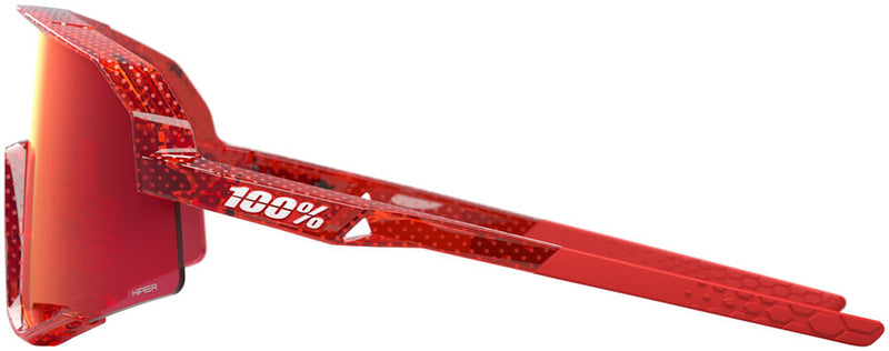 Load image into Gallery viewer, 100% Slendale Sunglasses - Campari Translucent Red/Hiper Fire Red Mirror Lens
