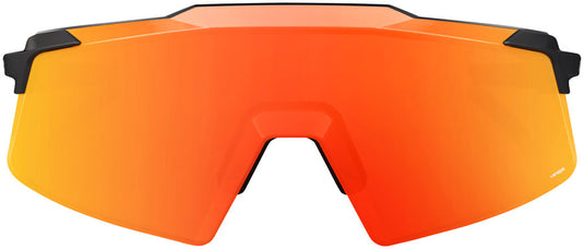 100% Aerocraft Sunglasses - Soft Tact Black/Hiper Red Mirror Lens